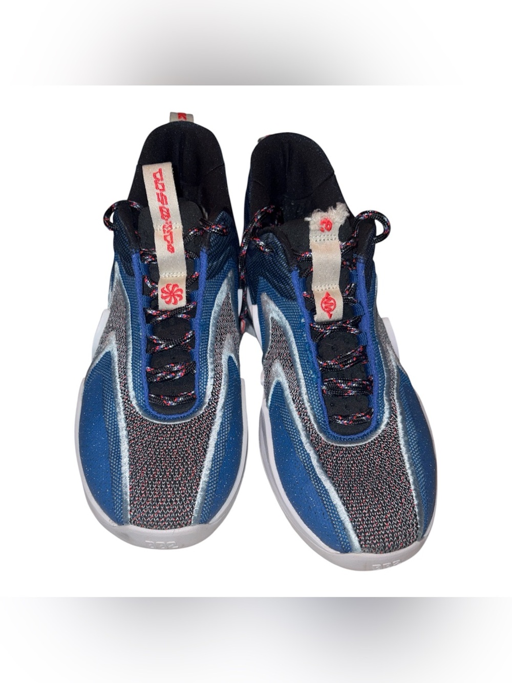 Nike Men's Blue, Black and White Knit Sneakers air zoom